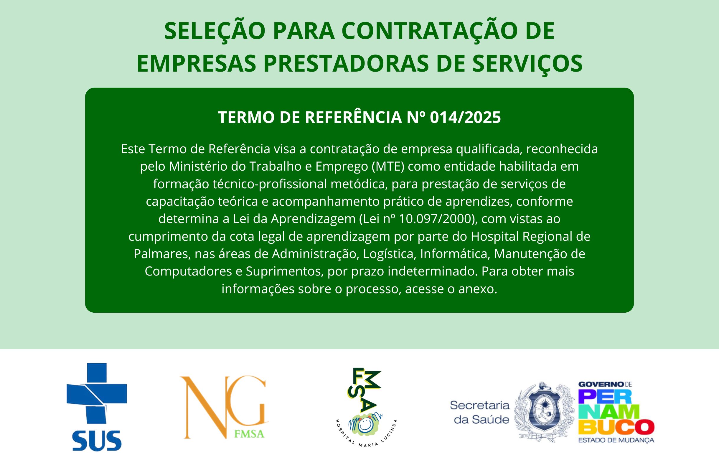 TERMO DE REFERÊNCIA Nº 014/2025