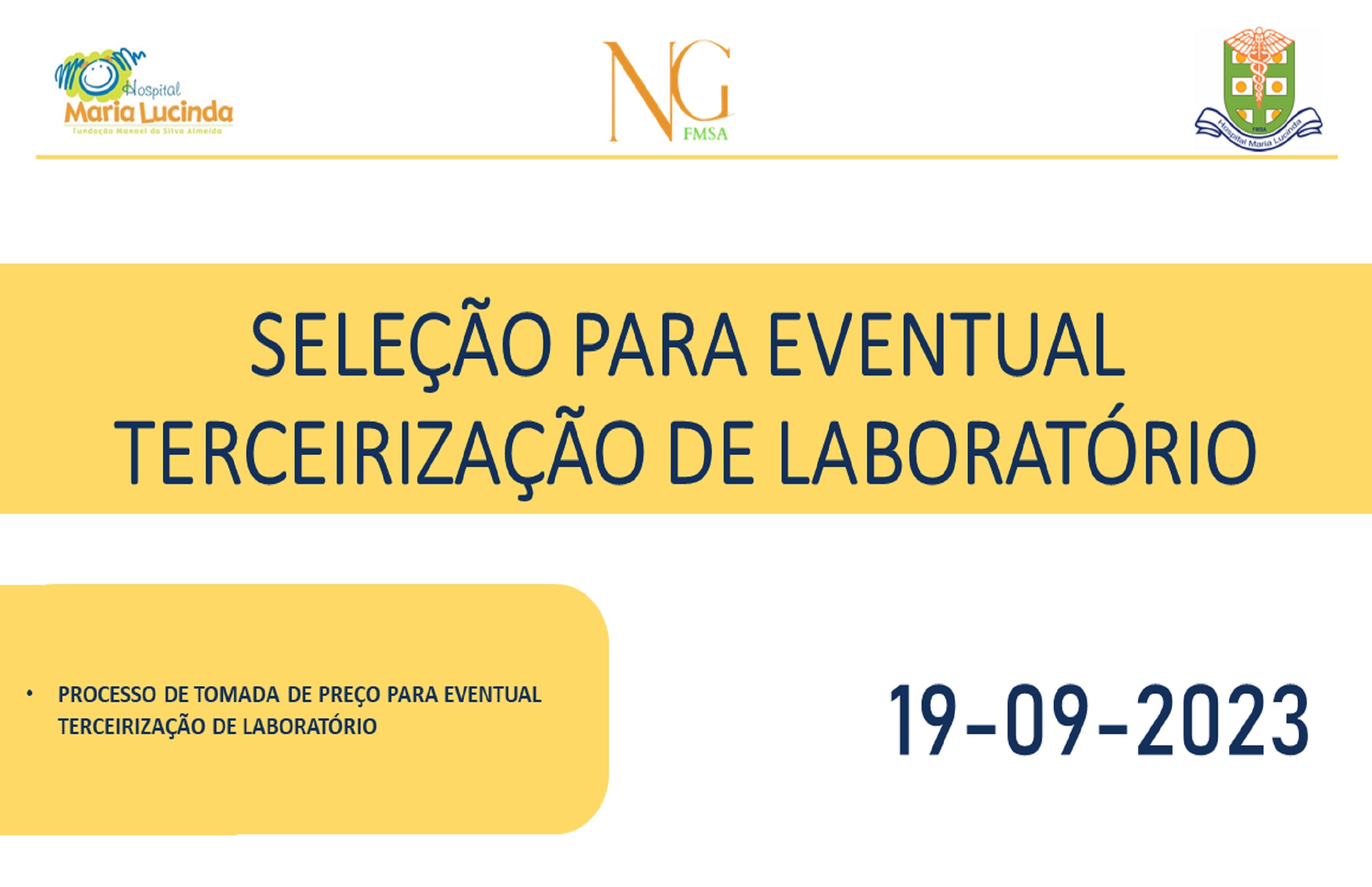 Processo para tomada de preço para eventual terceirização do Laboratório do Hospital Ermírio Coutinho